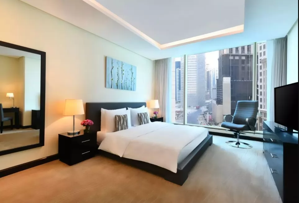 Gemischte Benutzung Klaar eigendom 1 Schlafzimmer S/F Hotelwohnungen  zu vermieten in Al Sadd , Doha #11407 - 1  image 